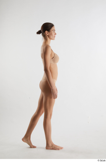 Cynthia  1 lingerie side view underwear walking whole body…